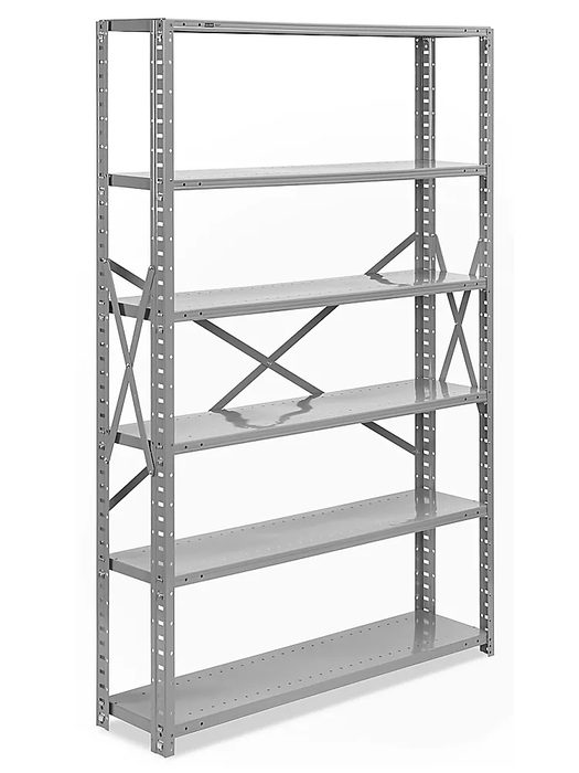Industrial Steel Shelving, 48 x 12 x 75"