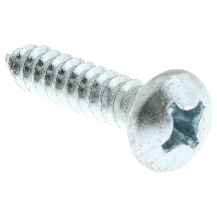Sheet Metal Screw, #12, Pan Head, Phillips Drive, 1" Length Under Head