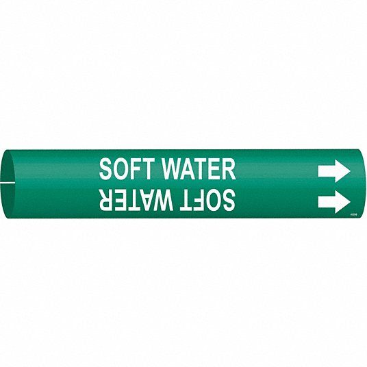 Pipe Marker, Soft Water, 3/4 - 2 3/8" Pipe Diameter