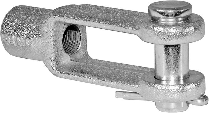 Clevis Pin, Zinc Plated, 0.875 in Dia x 1.878 in Overall Length