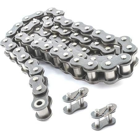 #40 Nickel Plated Roller Chain - 10 Feet + 2 Connecting Links