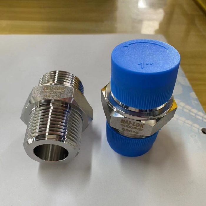 SS316 3/4 Inch Male Hex Nipple NPT BSPT Threaded Pipe Fitting