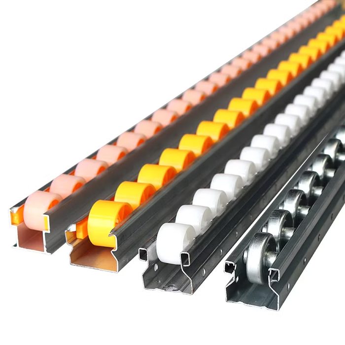 Aluminum Roller Tracks with Flanged Rollers