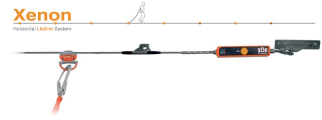 Xenon Permanent Horizontal Lifeline 4-in-1 Shock Absorber