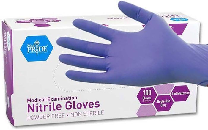 Powder-Free Nitrile Exam Gloves, Iris Blue