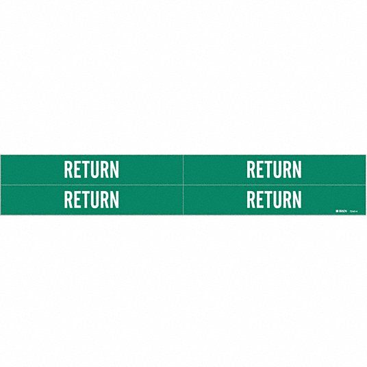Pipe Marker: Return, Green
