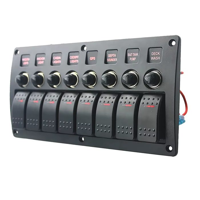 Rocker Switch Panel 8 Gang