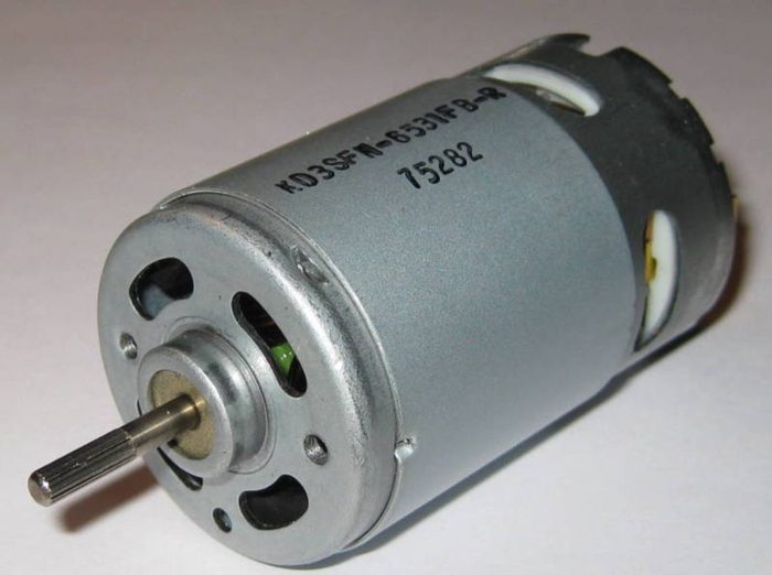 Electric High Speed DC Motor with Long Splined