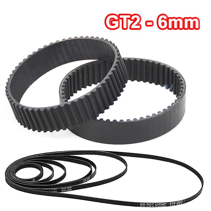 GT2 Timing Belt, 2M, 6mm Width, Closed Loop