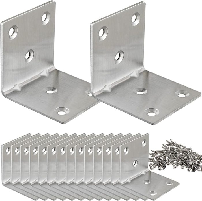 L-Shaped Brackets for 2-Pedestal Modular Drawer Workbenches