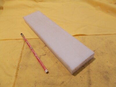 Nylon Bar, Natural, 1" x 3" x 12" LONG