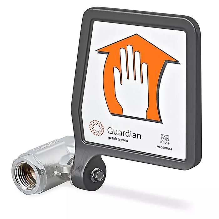 IPS Stay-Open Brass Ball Valve with flag handle for Guardian Emergency Shower/Eyewash Station