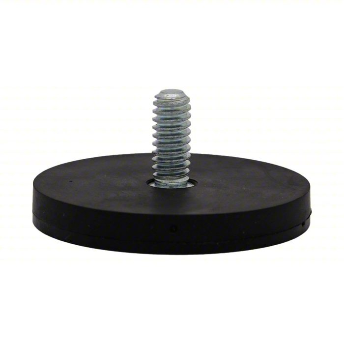 Neodymium, 1 11/16 in Outside Dia, Rubber Coated Magnet