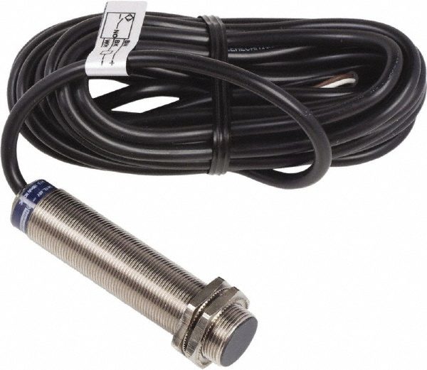 Inductive Proximity Sensor: Cylinder, Stainless Steel Housing, 5 mm Detection Distance