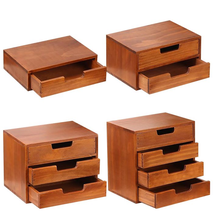 4-Piece Wooden Drawer Cabinet Set