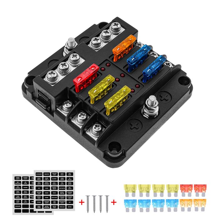 6 Way Marine Fuse Box