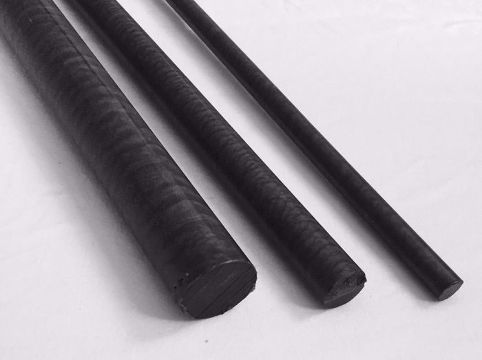 Nylon Plastic Rod, 3/16" Diameter, Black