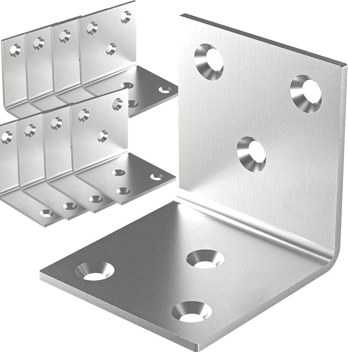 2"x2"x2" Heavy Duty L Brackets, 50MM 2Inch Wide Corner Brackets Metal Corner Brace 90Degree L Shape Bracket