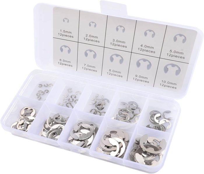E Clip Retaining Ring Assortment M1.5-M10