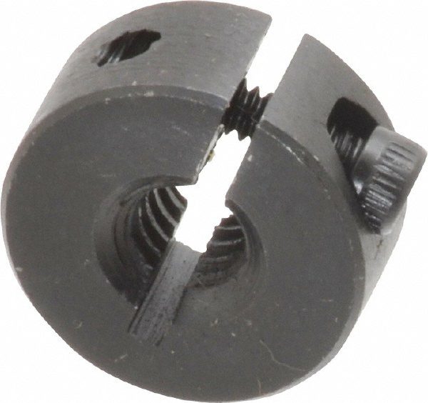 Shaft Collar, Threaded, 2Pc, 1/4-20 In