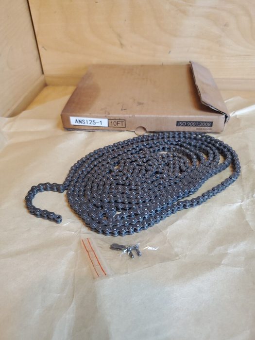 ANSI 25-1 Standard Roller Chain, 10 ft, 1/4" x 1/8"