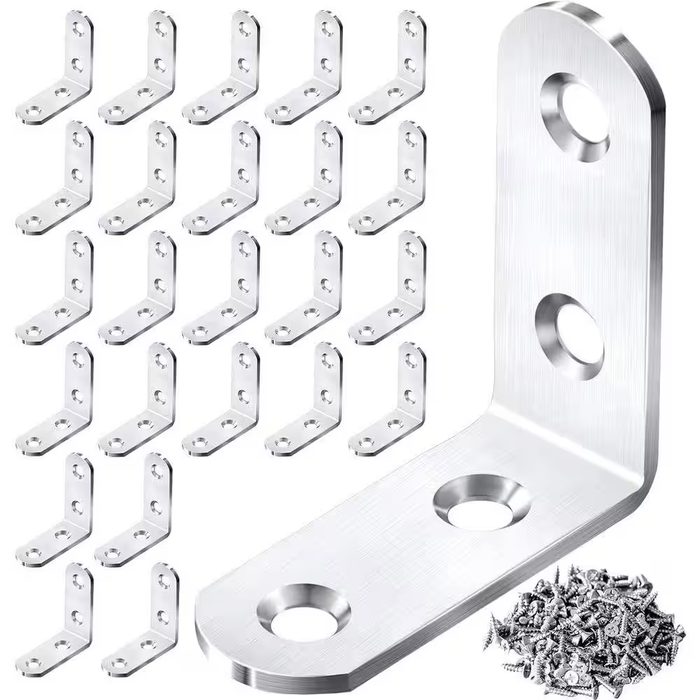 1.6x1.6 Inch 90 Degree Corner Brace Metal Right Angle Bracket