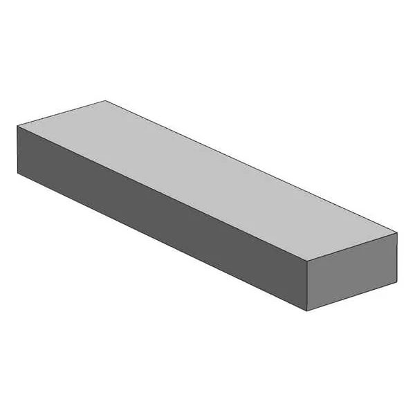 Aluminum Flat Bar Stock, 6061, 12 in Overall L