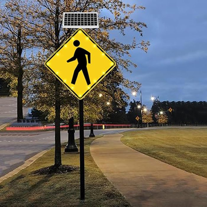 Solar Pedestrian Crosswalk Traffic Safety Signs