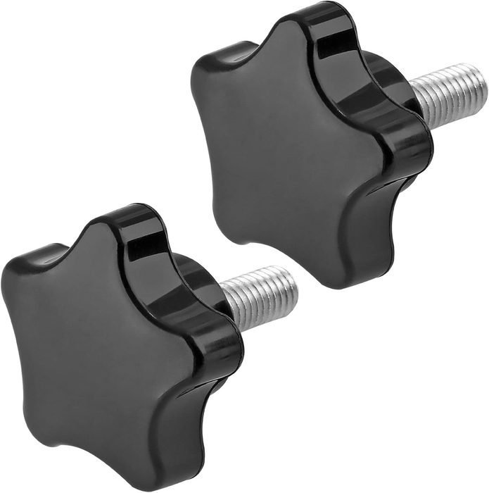 Star Knob, M8 x 20mm Thread, Plastic Star Shaped Clamping Knob Handle Hand Tightening Screw