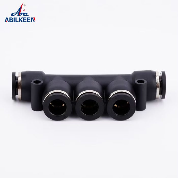5-Hole Plastic Quick Connector Push to Connect Fitting